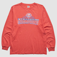 Philadelphia Phillies 2008 Long Sleeve T-Shirt - Red - S by Fanatics Real Vintage T-shirts