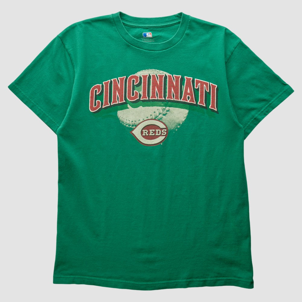 Cincinnati Reds 2000s T-Shirt - Green - S by Fanatics Real Vintage T-shirts