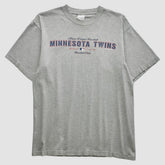 Minnesota Twins Majestic 2002 T-Shirt - Heather Gray - M by Fanatics Real Vintage T-shirts