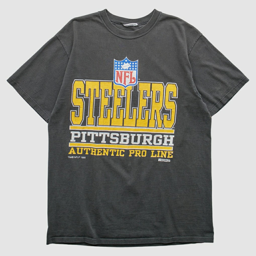 Pittsburgh Steelers Russell 1995 Pullover T-Shirt Black Vintage
