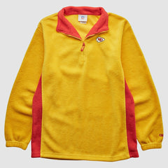 Kansas City Chiefs NFL 2000s 1/4 Zip Sweatshirt Yellow Vintage