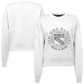 NHL New York Rangers Levelwear Women's Slate & Snow Sponge Tri-Blend Sweatshirt - White