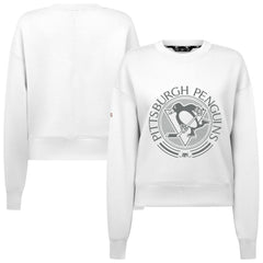 NHL Pittsburgh Penguins Levelwear Women's Slate & Snow Sponge Tri-Blend Sweatshirt - White