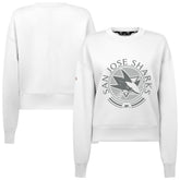 NHL San Jose Sharks Levelwear Women's Slate & Snow Sponge Tri-Blend Sweatshirt - White