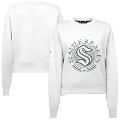 NHL Seattle Kraken Levelwear Women's Slate & Snow Sponge Tri-Blend Sweatshirt - White