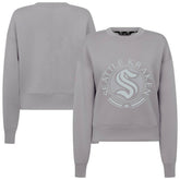 NHL Seattle Kraken Levelwear Women's Slate & Snow Sponge Tri-Blend Sweatshirt - Gray