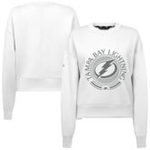 NHL Tampa Bay Lightning Levelwear Women's Slate & Snow Sponge Tri-Blend Sweatshirt - White