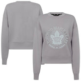 NHL Toronto Maple Leafs Levelwear Women's Slate & Snow Sponge Tri-Blend Sweatshirt - Gray