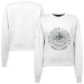 NHL Vancouver Canucks Levelwear Women's Slate & Snow Sponge Tri-Blend Sweatshirt - White