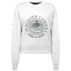 NHL Vancouver Canucks Levelwear Women's Slate & Snow Sponge Tri-Blend Sweatshirt - White