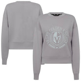 NHL Vegas Golden Knights Levelwear Women's Slate & Snow Sponge Tri-Blend Sweatshirt - Gray