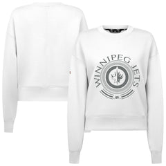 NHL Winnipeg Jets Levelwear Women's Slate & Snow Sponge Tri-Blend Sweatshirt - White