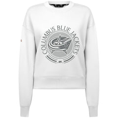 NHL Columbus Blue Jackets Levelwear Women's Slate & Snow Sponge Tri-Blend Sweatshirt - White