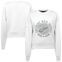 NHL Detroit Red Wings Levelwear Women's Slate & Snow Sponge Tri-Blend Sweatshirt - White