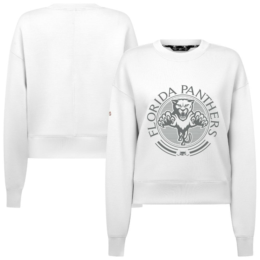 NHL Florida Panthers Levelwear Women's Slate & Snow Sponge Tri-Blend Sweatshirt - White