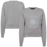 NHL Boston Bruins Levelwear Women's Slate & Snow Sponge Tri-Blend Sweatshirt - Gray