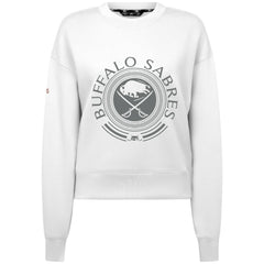 NHL Buffalo Sabres Levelwear Women's Slate & Snow Sponge Tri-Blend Sweatshirt - White