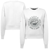 NHL Minnesota Wild Levelwear Women's Slate & Snow Sponge Tri-Blend Sweatshirt - White