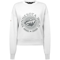 NHL Minnesota Wild Levelwear Women's Slate & Snow Sponge Tri-Blend Sweatshirt - White
