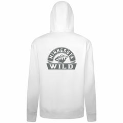 NHL Minnesota Wild Levelwear Podium Chenille Logo Full-Zip Hoodie - White