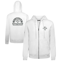 NHL Florida Panthers Levelwear Podium Chenille Logo Full-Zip Hoodie - White