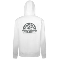 NHL San Jose Sharks Levelwear Podium Chenille Logo Full-Zip Hoodie - White