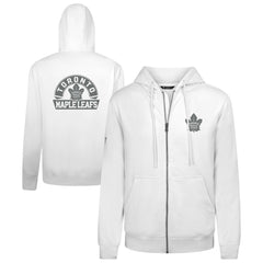 NHL Toronto Maple Leafs Levelwear Podium Chenille Logo Full-Zip Hoodie - White