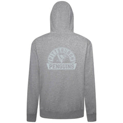 NHL Pittsburgh Penguins Levelwear Podium Chenille Logo Full-Zip Hoodie - Gray