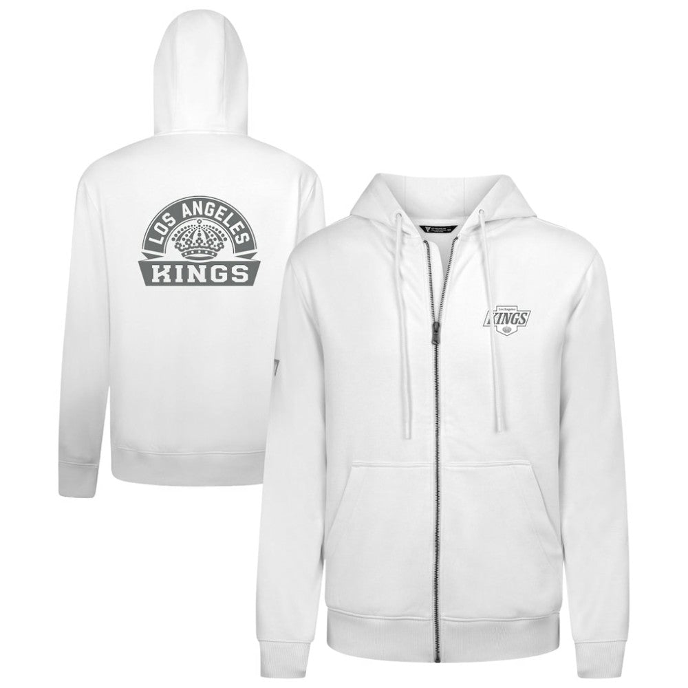 NHL Los Angeles Kings Levelwear Podium Banner Arch Full-Zip Hoodie - White