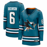 NHL Sam Dickinson San Jose Sharks Fanatics Women's Home Breakaway Jersey - Teal