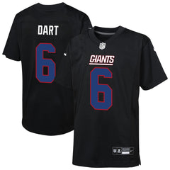 NFL Jaxson Dart New York Giants Youth Fashion Game Jersey - Carbon Black