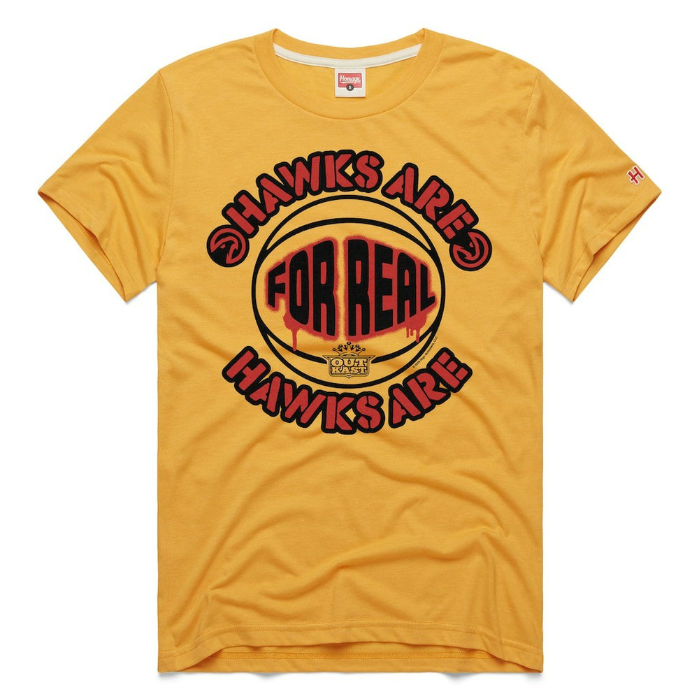 Atlanta Hawks x OutKast Homage Unisex For Real Tri-Blend T-Shirt Gold