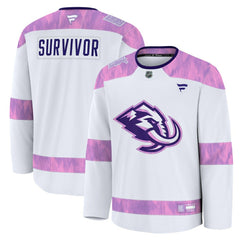 NHL Utah Mammoth Fanatics Hockey Fights Cancer Survivor Practice Jersey - White