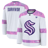NHL Seattle Kraken Fanatics Hockey Fights Cancer Survivor Practice Jersey - White