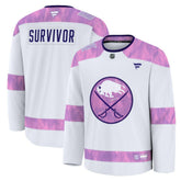 NHL Buffalo Sabres Fanatics Hockey Fights Cancer Survivor Practice Jersey - White