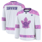 NHL Toronto Maple Leafs Fanatics Hockey Fights Cancer Survivor Practice Jersey - White