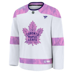 NHL Toronto Maple Leafs Fanatics Hockey Fights Cancer Survivor Practice Jersey - White