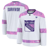 NHL New York Rangers Fanatics Hockey Fights Cancer Survivor Practice Jersey - White