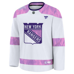 NHL New York Rangers Fanatics Hockey Fights Cancer Survivor Practice Jersey - White