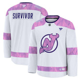 NHL New Jersey Devils Fanatics Hockey Fights Cancer Survivor Practice Jersey - White
