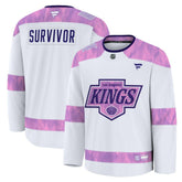 NHL Los Angeles Kings Fanatics Hockey Fights Cancer Survivor Practice Jersey - White