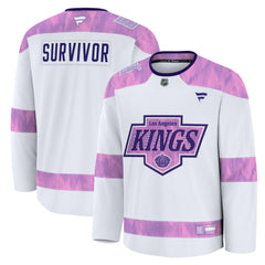 NHL Los Angeles Kings Fanatics Hockey Fights Cancer Survivor Practice Jersey - White