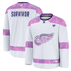 NHL Detroit Red Wings Fanatics Hockey Fights Cancer Survivor Practice Jersey - White