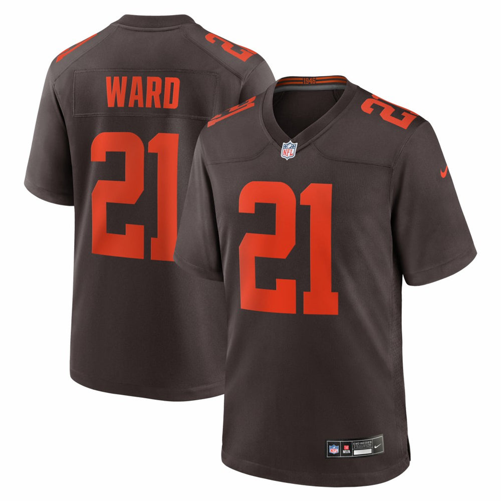 NFL Denzel Ward Cleveland Browns Alpha Dawg Game Jersey - Brown
