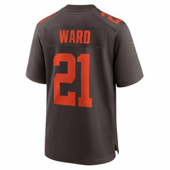 NFL Denzel Ward Cleveland Browns Alpha Dawg Game Jersey - Brown