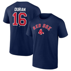 Jarren Duran Boston Red Sox Winning Streak Name & Number T-Shirt - Navy T-shirts