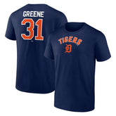 Riley Greene Detroit Tigers Winning Streak Name & Number T-Shirt - Navy T-shirts