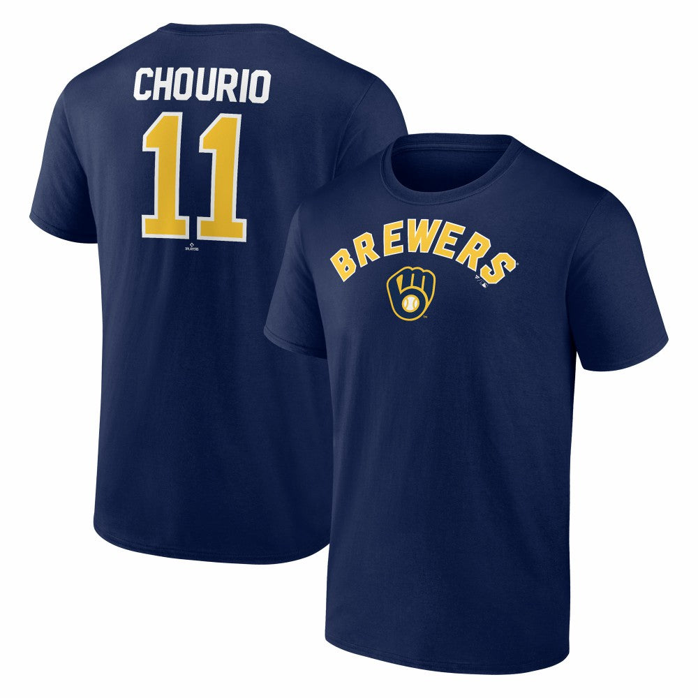 Jackson Chourio Milwaukee Brewers Winning Streak Name & Number T-Shirt - Navy T-shirts