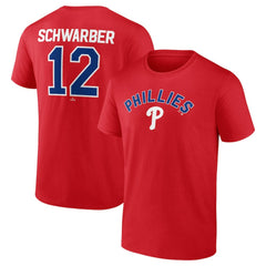 Kyle Schwarber Philadelphia Phillies Winning Streak Name & Number T-Shirt - Red T-shirts