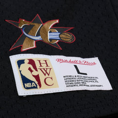 Allen Iverson Philadelphia 76ers Mesh Name & Number Short Sleeve Hoodie Black